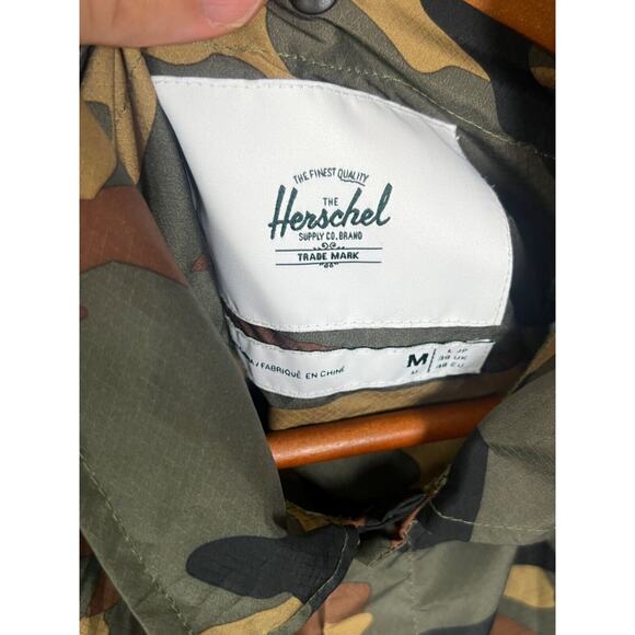 Herschel Supply Co Jacket Mens Medium Full Zip Camo Windbreaker - Size M - Picture 3 of 3